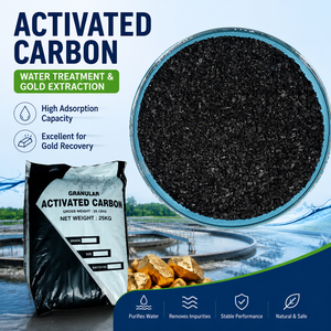Carbón Activado de Cáscara de Coco AC <span class=keywords><strong>para</strong></span> Tratamiento de <span class=keywords><strong>Agua</strong></span> en la Separación de Oro por Lavado CIP CIL, <span class=keywords><strong>para</strong></span> Minería de Oro Jacobi - Product Image 1
