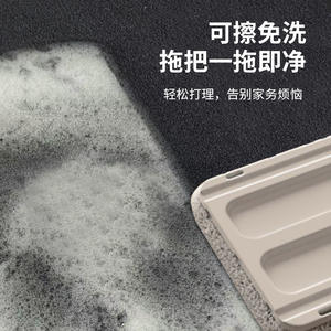 พรมเช็ดเท้ารูปสี่เหลี่ยมผืนผ้าสีพื้นอย่างดี ไม่ลื่น ผลิตจากเส้นใยโพลีเอสเตอร์ สำหรับใช้ในบ้าน - Product Image 5