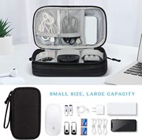 Organisateur de Rangement de Câbles et Accessoires Tech pour Voyage - Étui Portable pour Chargeur, Téléphone, Cartes, USB et Écouteurs