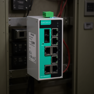 Moxa สวิตช์อีเธอร์เน็ต8พอร์ตแบบไม่มีการจัดการราง DIN EDS-208A-S-SC-T 802.3ขั้วต่อ SC/upc 24V - Product Image 3