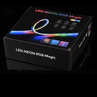 Bande LED néon RGB pour maison intelligente, luminosité réglable, néon flexible, lumières LED pour chambre, lumière flexible DIY pour table, effet arc-en-ciel, décoration