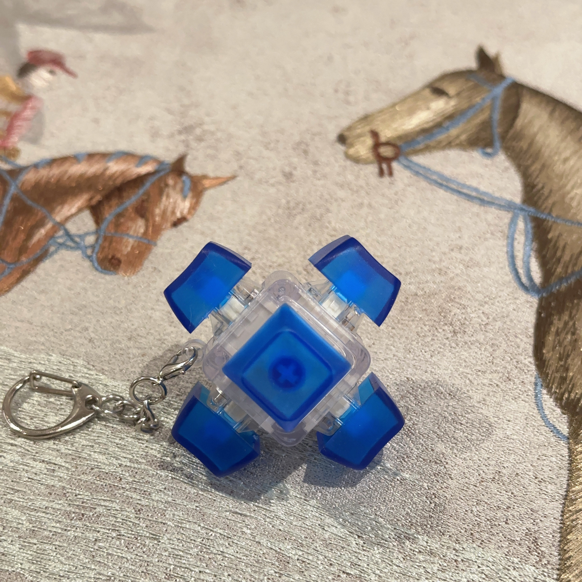 Six key transparent shell - frosted blue transparent cap
