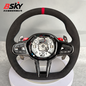 Volante Deportivo Personalizado de Gamuza para <span class=keywords><strong>BMW</strong></span> Serie G M3 G80 M4 G82 G20 G30 G38 M5 M6 F10 F30 F90 M8 X3m X4m X5m X6m G3x G1x G0x TY - Product Image 6