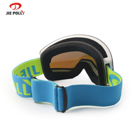 Lunettes de ski et de snowboard Jiepolly, anti-vent, avec logo personnalisé, magnétiques, polarisées, monture en TPU, UV400, anti-buée, pour sports de neige