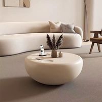 Table basse moderne en métal crème minimaliste, nouvelle collection, pour salon et usage domestique (vente en gros)