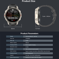 Jam Tangan Pintar GPS DM59 Baru 2026 Layar AMOLED Tahan Air 5ATM Pelacak Kebugaran Olahraga dengan Kontrol Jarak Jauh Tali Silikon Pria