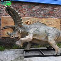 Statue de dinosaure animatronique géante mécanisée et mobile grandeur nature pour parc à thème ou aire de jeux