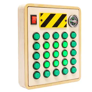 Meşgul kurulu Montessori bebek oyuncak seyahat meşgul kurulu yürümeye başlayan çocuklar için LED anahtarı Tablet ahşap IPAD yürümeye başlayan yazı tahtası yazım oyunu