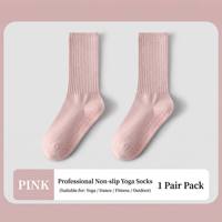 En stock, chaussettes de pilates colorées pour femmes, chaussettes de yoga en coton antidérapantes, chaussettes de sport respirantes, chaussettes de sport à adhérence pour l'exercice en automne