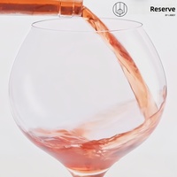 Verre à vin rouge en cristal importé American Libbey, modèle Bourgogne à pied large, 401-500 ml, pour hôtels minimalistes