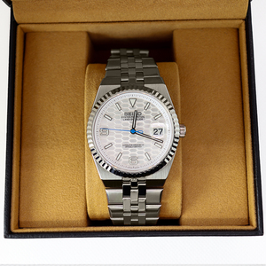 นาฬิกาข้อมือผู้ชายสไตล์ธุรกิจลำลอง ขนาด 36/39 มม. ตัวเรือนสแตนเลส กันน้ำ เรืองแสง ระบบอัตโนมัติ เครื่องกลไก - Product Image 1