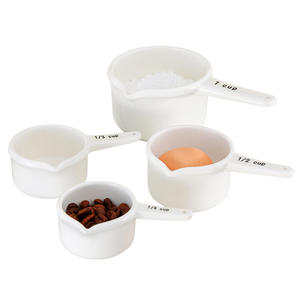 Ensemble de tasses à mesurer en céramique, 4 pièces, blanc, avec échelle, pour la pâtisserie, utilisation en cuisine, DB1562 - Product Image 2