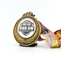 Médaille de champion de tournoi de basketball en alliage de zinc personnalisée, gravée en profondeur avec le logo du basketball, récompense de prestige sportif de haute qualité