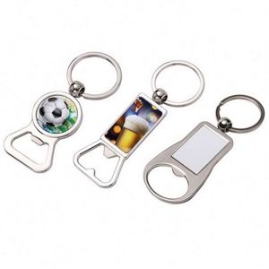 Llavero abrebotellas de sublimación al por mayor, recuerdo, regalo, logotipo personalizado, transferencia de tinta, corazón, llavero en blanco para sublimación con foto - Product Image 1