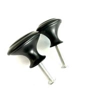 Poignée noire boutons d'armoires de cuisine en acier inoxydable poignée de meubles armoire commode tiroir boutons de porte boutons simples en alliage de Zinc