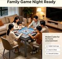 Table de Mahjong Automatique Multifonctionnelle en Acier Inoxydable – Bureau de Jeu Durable pour 4 Joueurs – Idéale pour les Fêtes et le Divertissement Intérieur
