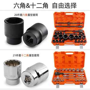 ชุดประแจลมไฮสเปค 3/4 1 นิ้ว 26 ชิ้น ชุดเครื่องมือซ่อมรถยนต์แบบเมตริก - Product Image 3