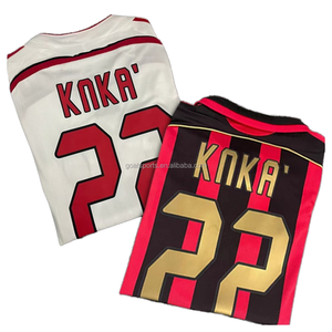 Maglia da <span class=keywords><strong>calcio</strong></span> retrò retrò della <span class=keywords><strong>serie</strong></span> AC classica maglia da <span class=keywords><strong>calcio</strong></span> retrò di qualità originale-Design da <span class=keywords><strong>calcio</strong></span> Kaka personalizzato da uomo - Product Image 2