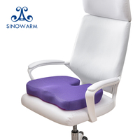 Coussin de siège ergonomique antidérapant pour le coccyx, en mousse à mémoire de forme respirante, en forme de U, amovible, lavable, universel, soulage la colonne vertébrale