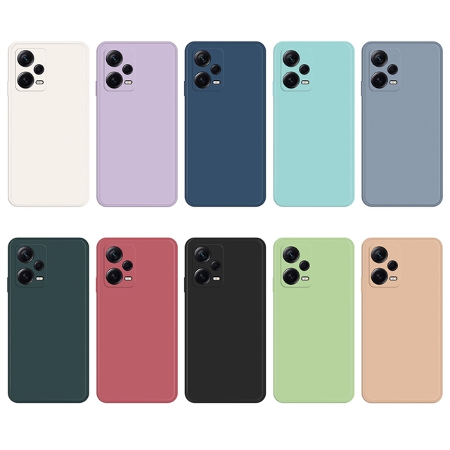 For Xiaomi Redmi Note 12 Pro+ China Liquid Silicone Straight Edge Phone Case