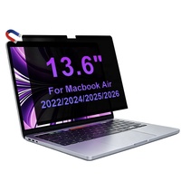 Filter Layar Privasi Dua Arah dengan Adsorpsi Nano Magnetik untuk Macbook Air 13.6" 2026 Anti Spy Pelindung Film