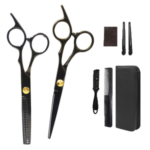 Salon dao cạo Cạnh mỏng cắt Kit Cắt Tóc Chuyên Nghiệp kéo thiết lập thợ cắt tóc thép không gỉ 7 inch biểu tượng tùy chỉnh sắc nét - Product Image 4