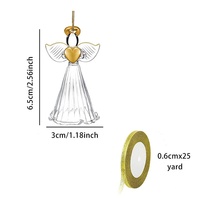 Hochwertige Transparente Handgefertigte Glas-Weihnachtshirsch-Glocke Engel Baumschmuck Feiertagsdekoration