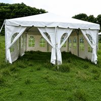 Carpa de Jardín para Eventos y Fiestas al Aire Libre de 15x20m, Estructura de Acero Galvanizado, Cubierta de PVC, Ventanas Arqueadas, Ideal para Bodas