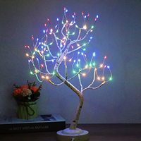 Prise de batterie USB 45cm 24/36/48 ampoules noël maison mariage arbre artificiel Table nuit fleur fleur Led cerisier lumière d'arbre