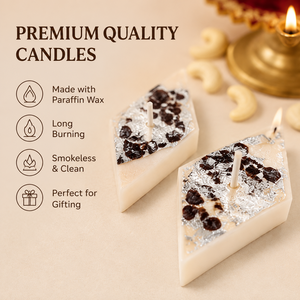 Wholesale Kaju Katli Scented <b>Candles</b> Pack of 6 Decorative Wax <b>Candles</b> for Home Decor Festival <b>Gift</b> and Celebration - Product Image 3