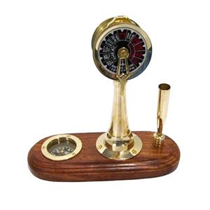 Porte-stylo télégraphique nautique avec boussole Inde artisanat en métal porte-stylo nautique à vendre - Product Image 1