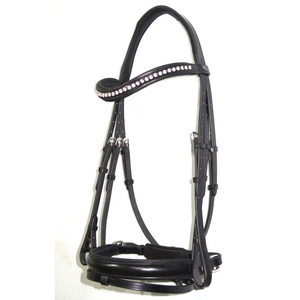 High Quality Comfort Horse Dressage Bridle Soft Padding Durable Equestrian Riding Equipment Fancy Diamond Brow Band Light Weight - Product Image 3