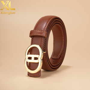 Nuevos Cinturones de Cuero Genuino para Mujer, Diseño en Forma de 8, Venta al Por Mayor de Fábrica, Cinturones de Moda para Vestidos y Jeans - Product Image 2