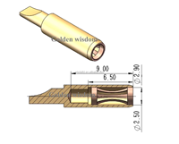 Broche de contact PCB plaquée or et argent de haute précision sur mesure, à ressort couronne, pour applications électriques et électroniques