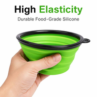 Gamelle pliable pour chien, qualité alimentaire, 100% silicone, 65g, solution fiable pour la marche, la randonnée, l'escalade, gamelle de voyage pour animaux de compagnie