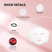 Masque facial LED innovant avec 7 couleurs de lumière, masque en silicone portable pour les soins post-yoga