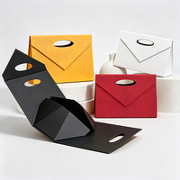 Caja Triangular Portátil Plegable, Caja de Embalaje de una Pieza, Caja Rígida de Papel con Detalles en Dorado y UV, para Perfumes, Cosméticos y Lápices Labiales