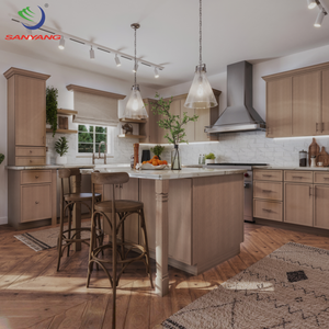 Gabinetes de <span class=keywords><strong>Cocina</strong></span> American Slim Shaker de Roble Blanco, Armario de Madera Maciza, Listo para Armar (RTA), Gabinete de Esquina para Almacenamiento - Product Image 2