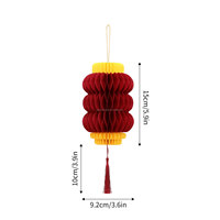 Lanterne en papier chinois en nid d'abeille écologique 2025 décorations de fête du printemps avec aimants décorations de style chinois