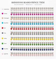 Chaîne de strass colorée en gros, garniture perlée en cristal pour bijoux, chaussures, sacs, accessoires de robe de mariée
