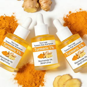 Turmeric Kojic Acid Serum Brightening Dark Spot Remover <b>Face</b> Serum Private Label Skincare OEM - Product Image 5