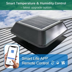 พัดลมระบายอากาศบนหลังคาพลังงานแสงอาทิตย์ SIPL the Heat Smart Solar Attic Fan คุณภาพสูง มอเตอร์ไร้แปรงถ่าน 25W~60W พัดลมระบายอากาศบนหลังคาพลังงานแสงอาทิตย์ฟรี SN20130 - Product Image 3