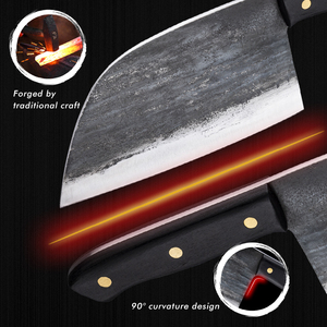 Dao đầu bếp thủ công Grandsharp, thép rèn, dao chặt thịt Trung Quốc chuyên nghiệp, dùng thái thịt, rau củ, dao nhà bếp - Product Image 4