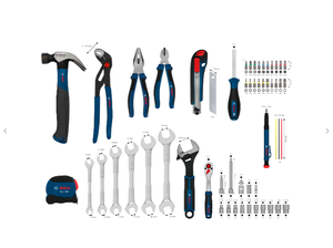 Kit d'outils à main complet 89 pièces professionnel pour la maison et la réparation automobile – Clé, pinces, tournevis, embouts – Coffret rigide de haute qualité - Product Image 3
