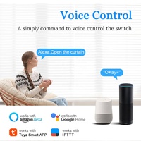 SLS US Standard Zigbee interrupteur de rideau intelligent 10A Max courant verre écran tactile volet roulant électrique pour télécommande Tuya
