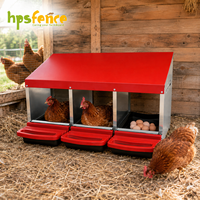 Nichoir à poules durable pour l'extérieur, 3 compartiments, bac de collecte des œufs facile à nettoyer