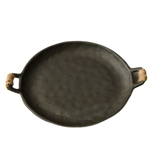 <span class=keywords><strong>Assiette</strong></span> à fruits en <span class=keywords><strong>céramique</strong></span>, plateau à thé et à collations, plat à noix et bonbons pour table à thé, <span class=keywords><strong>assiette</strong></span> à pâtisserie rétro <span class=keywords><strong>imitation</strong></span> <span class=keywords><strong>bois</strong></span>, luxe léger - Product Image 1