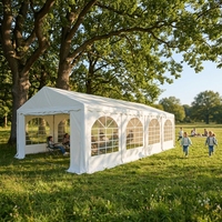 Tente de réception de mariage, structure en acier, imperméable, luxe, grande tente blanche d'extérieur, résistante, pour événements
