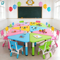 Table de garderie, bureau de maternelle, bureau pour enfants d'âge préscolaire, tables de maternelle, bureau d'école maternelle, ensemble table et chaise de maternelle