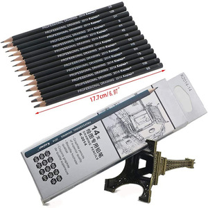 Ensemble <span class=keywords><strong>de</strong></span> crayons à <span class=keywords><strong>dessin</strong></span> professionnels <span class=keywords><strong>de</strong></span> haute qualité personnalisés en usine, crayons à mine noire avec logo, ensemble artistique - Product Image 3